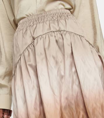Printed high-rise satin skirt | Vince