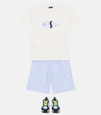 Cotton T-shirt and shorts set | Il Gufo