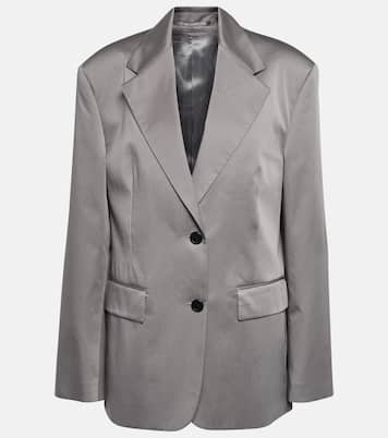Blazer de algodón de botonadura simple | Prada