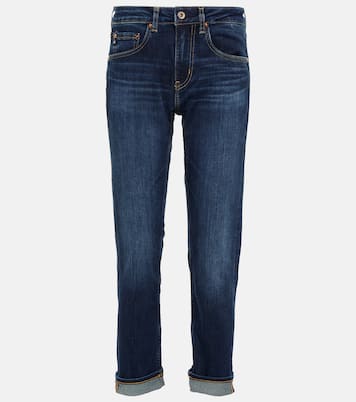 Jean slim Girlfriend à taille mi-haute | AG Jeans