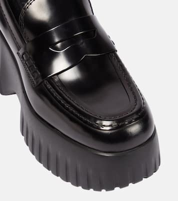 Mocassini H-Stripes in pelle con zeppa | Hogan