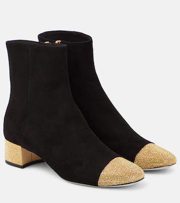 Embellished suede ankle boots | Rene Caovilla