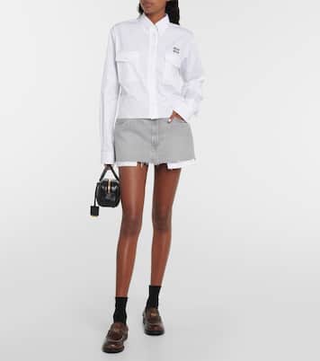 Embellished leather loafers | Miu Miu