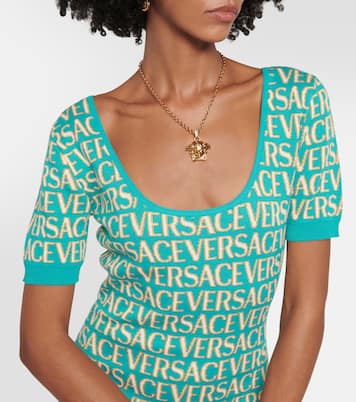 Versace Allover intarsia minidress | Versace