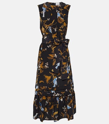 Printed silk midi dress | Erdem