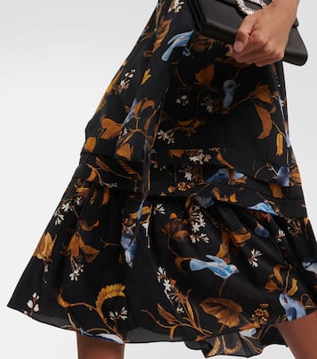 Printed silk midi dress | Erdem