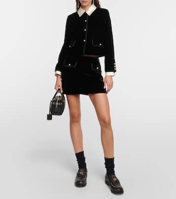 Minirock aus Samt | Miu Miu