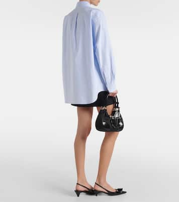 Camicia in cotone con ricamo | Prada