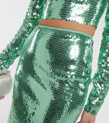 Jupe midi à sequins | David Koma