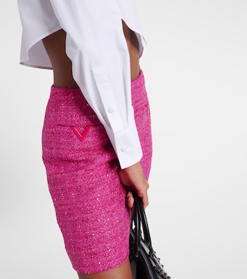 Cropped cotton poplin shirt | Valentino