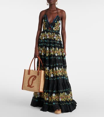 Cabas By My Side E/W Large en raphia | Christian Louboutin