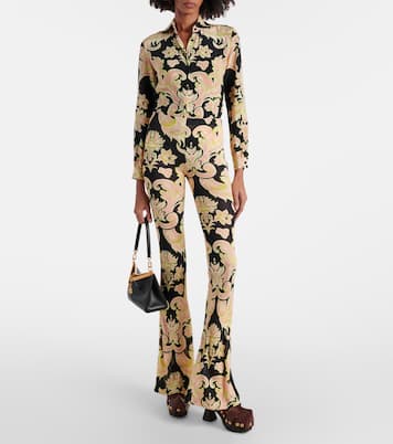 Pantaloni flared in jersey con stampa | Etro