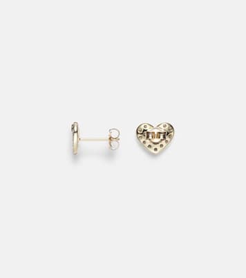 Boucles d'oreilles You're Making Me Blush en or 10 ct et diamants | Stone and Strand