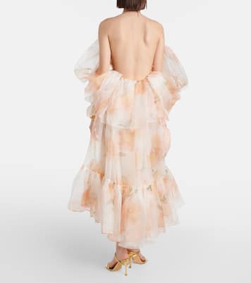 Abito midi Natura in organza di seta | Zimmermann