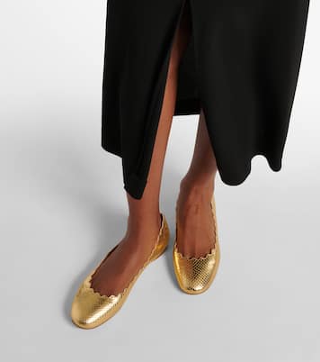 Ballerinas Lauren aus Metallic-Leder | Chloé