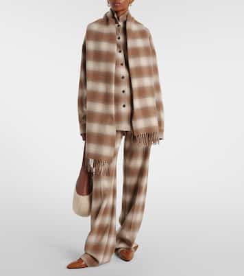 Sciarpa in lana e cashmere a quadri | Loro Piana