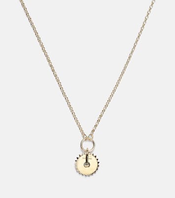Collana Pave Diamond Disk in oro 18kt con diamanti | FoundRae