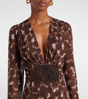 Printed silk gown | Dries Van Noten