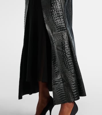 Snake-effect faux leather midi dress | Junya Watanabe