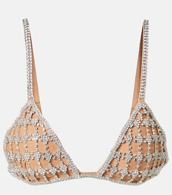 Top in mesh con cristalli | Self-Portrait