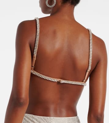 Top in mesh con cristalli | Self-Portrait