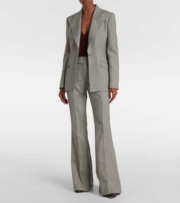 Rhein houndstooth wool flared pants | Gabriela Hearst