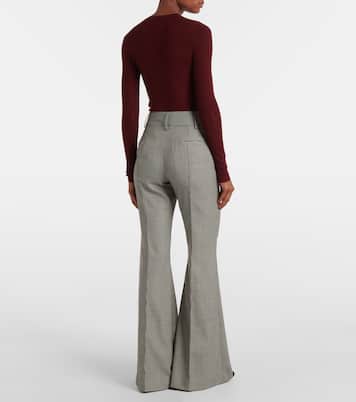 Rhein houndstooth wool flared pants | Gabriela Hearst