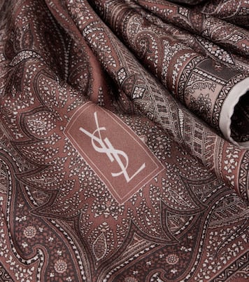 Sciarpa in twill di seta con stampa paisley | Saint Laurent