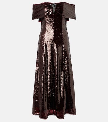 Abito midi con paillettes | Self-Portrait