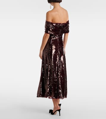 Abito midi con paillettes | Self-Portrait