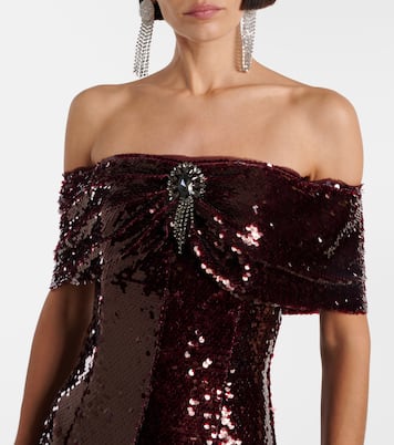Abito midi con paillettes | Self-Portrait