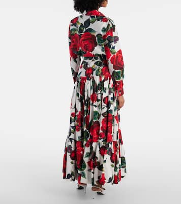 Camicia in cotone con stampa floreale | Dolce&Gabbana