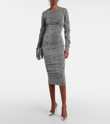 Sequined ruched midi dress | Dolce&Gabbana