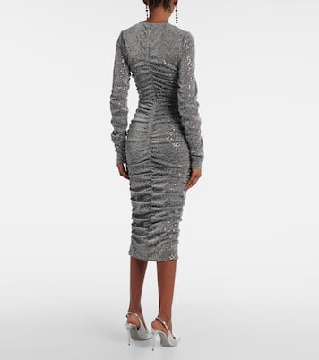 Sequined ruched midi dress | Dolce&Gabbana