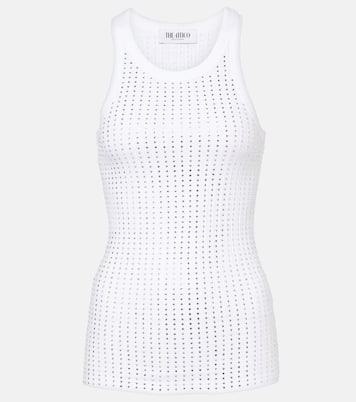 Top in jersey di cotone con cristalli | The Attico