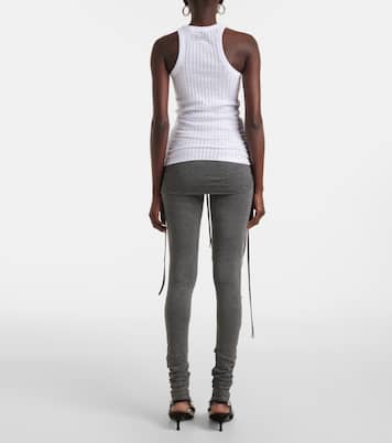 Top in jersey di cotone con cristalli | The Attico
