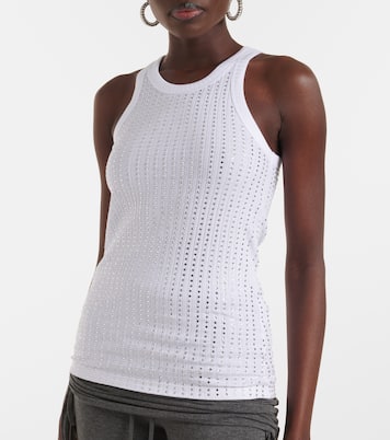 Top in jersey di cotone con cristalli | The Attico