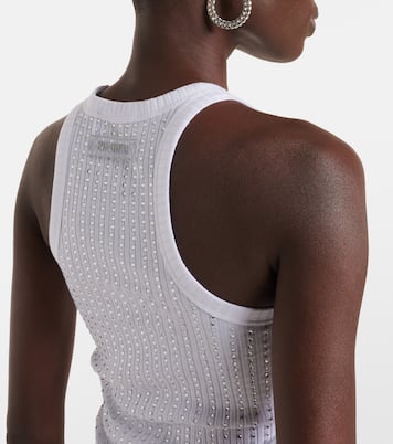Top in jersey di cotone con cristalli | The Attico