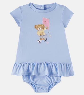 Bebé - set de vestido y braga Polo Bear de algodón | Polo Ralph Lauren Kids