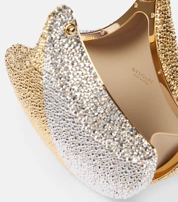 Pochette Gingko en daim à cristaux | Bvlgari