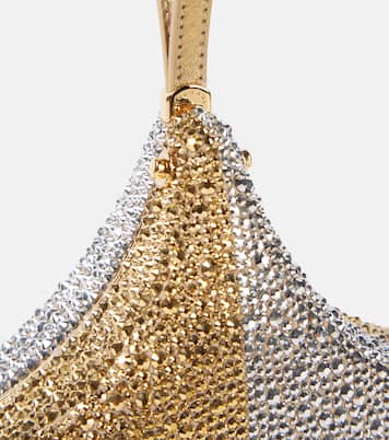 Pochette Gingko en daim à cristaux | Bvlgari