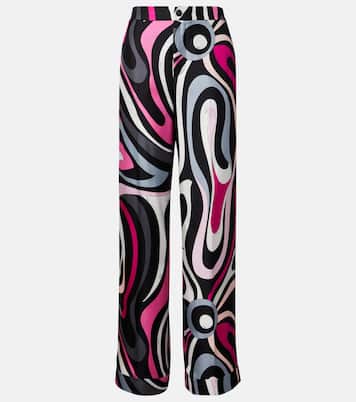 Pantalones rectos Marmo en sarga de seda | Pucci