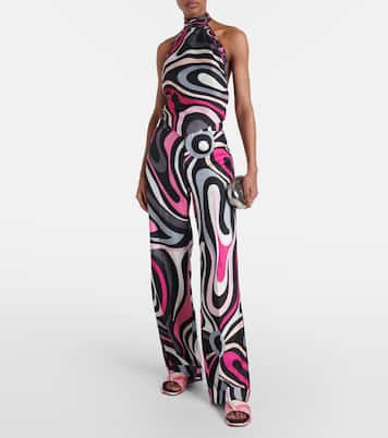 Pantalones rectos Marmo en sarga de seda | Pucci