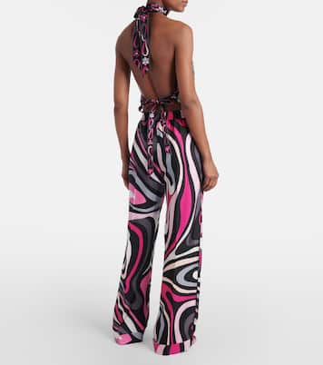 Pantalones rectos Marmo en sarga de seda | Pucci