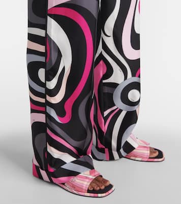 Pantalones rectos Marmo en sarga de seda | Pucci