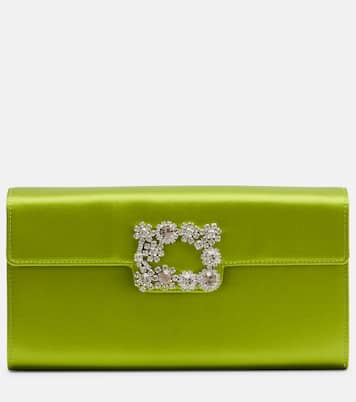 Efflorescence satin clutch | Roger Vivier
