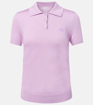 Anagram cashmere and silk polo sweater | Loewe