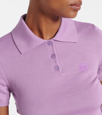 Anagram cashmere and silk polo sweater | Loewe