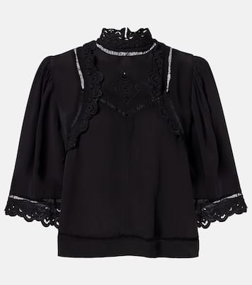Top Frany in crêpe e sangallo | Isabel Marant