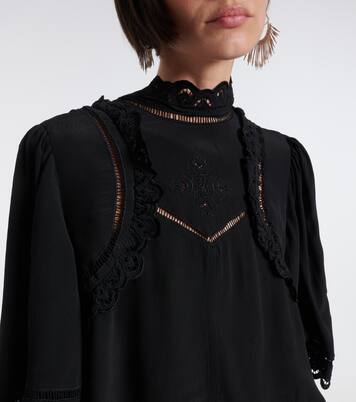 Top Frany in crêpe e sangallo | Isabel Marant